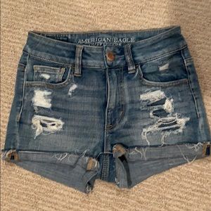 AE High Rise Jean Shorts